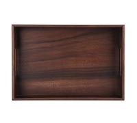 Plateau de Service en Bois de Plateau de Noix, Plateau de Boissons de Café de Casse-croûte Rectangulaire de Style Japonais Simple pour Le Restaurant de Bureau(S)