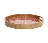 Plateau de Service en Bois Inaya 38cm Terracotta