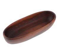 Plateau de Service en Bois Massif, Bol Décoratif Bateau pour Table | Bords Sculptés, Veinage , Surface Lisse et Stable, pour Pains, Fruits, Douceurs, Clés et Petits Accessoires