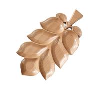 Plateau de service en bois - Plateau à 7 compartiments pour fêtes et thé | Design rustique de ferme, bois massif, sections divisées, pour charcuterie, apéritifs et décoration d'intérieur