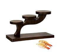 Plateau de service en bois pour sushis et sashimi, étagère de présentation à étages pour cupcakes, desserts, épices, plantes, travaux manuels, parfums - Design polyvalent multi-usage