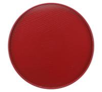 Plateau de service en bois rond, diamètre 35 cm, corbeille décorative, rouge