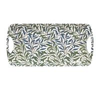 Plateau de Service en mélamine Durable avec Branches de Saule, Bleu/Vert