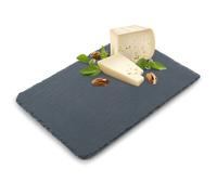 Plateau de service en pierre ardoise - VILDE - 30x20 cm - Noir - Pierre naturelle - Rectangulaire - Bords non polis