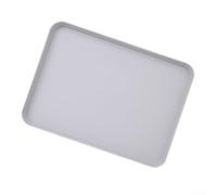Plateau de service en plastique incassable avec bords surélevés et base antidérapante pour fruits, thé, dîner ou petit-déjeuner, organiseur de cuisine de style nordique pour bureau à domicile, 34 x 24