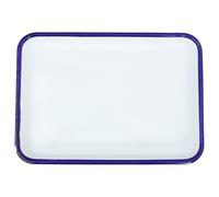 Plateau de Service Grand Format Blanc Rectangulaire, en Émail Élégant | Servir Aliments ou Outils, Surface Résistante aux Rayures, Entretien Facile, Style Épuré et Polyvalent