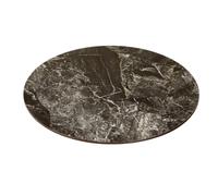 Plateau de service Lazy Susan en pierre frittée - Centre de table rotatif noir de 69,8 cm pour table de salle à manger, plateau tournant silencieux à 360°, parfait pour recevoir et héberger