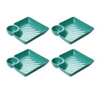 Plateau de service moderne pour aliments - Assiette à charcuterie antidérapante | Plateau à goûter avec fromage, matériau en résine avec présentoir, apéritif, dessert, salades de fruits, assiette