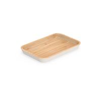 Plateau de service NBA237 22 x 15 cm, marron, bambou, Pebbly