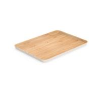 Plateau de service NBA238 40 x 30 cm, marron, bambou, Pebbly