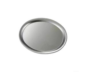 Plateau de service ovale en acier inoxydable avec polissage miroir uniforme adapté pour les casseroles chaudes, les fruits, le fromage et les serviettes (petit)