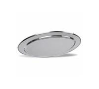 Plateau de Service Ovale en Inox Brillant 25 à 50 cm