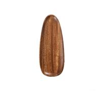 Plateau de service ovale en noyer naturel pour petit déjeuner au lit - Organiseur de table basse rustique - Plateau décoratif pour salle de bain - Plateau de rangement d'entrée (30 x 12 x 2 cm)