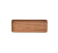 Plateau de service ovale irrégulier en bois massif pour fruits, fromage, desserts, collations, plateau décoratif de cuisine en grain naturel, 30 x 15 cm (19 x 10,5 cm)