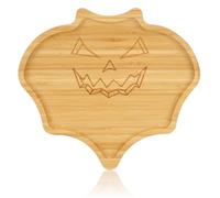 Plateau de service, Planche à charcuterie en forme de chauve-souris, Plateau de service en bambou 25x22cm pour enfant de fête, Assiette de fromage effrayante, Plats de service