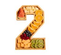Plateau de Service pour Aliments, Vaisselle de Présentation pour Grandes Quantités, Planche à Fromage et Plateau de Présentation, pour Charcuterie, Biscuits, Bonbons, Gâteau, Dessert, Anniversaire,