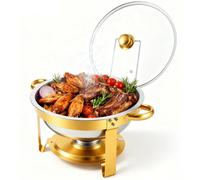 Plateau de service pour buffet, en acier inoxydable, capacité de 5 quarts, pack de 1