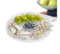 Plateau De Service Pour Collations Boîte À Collations, Grand Plateau De | Portable Bol De Service Pour Légumes, Fruits, Collations, Biscuits, Desserts, Chips, Trempette, Bon