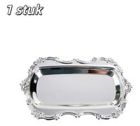 Plateau de service rectangulaire argent, style vintage, 20.3 x 14.5 cm, pour organisation bijoux et décoration