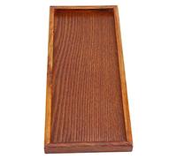 Plateau de Service Rectangulaire en Bois d' Massif, Idéal pour Les Goûters, Le Stockage des Aliments, Le Service de Pâtisseries, de Collations et de Mini (35 * 15cm)