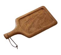 Plateau de service rectangulaire en bois de noyer pour pizza, pain, steak | Ce plateau en bois de noyer naturel offre un plateau élégant et robuste pour servir des steaks, des pizzas