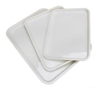 Plateau de service rectangulaire en mélamine avec surface antidérapante et résistante aux rayures pour cuisine, restaurant, maison, passe au lave-vaisselle (32,9 x 24,7 cm)