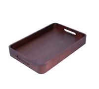 Plateau de service rectangulaire en noyer pour la maison, idéal comme assiette ou plateau à fruits et porte-tasse à thé