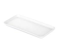 Plateau de service rectangulaire - ORION - 29,5x15 cm - Plastique blanc - Facile à nettoyer - Polyvalent