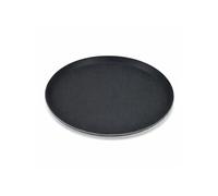Plateau de service rond avec surface antidérapante diamètre 45 cm professionel pour bar et restauration couleur noir
