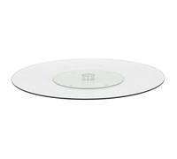 Plateau de service rotatif - vidaXL - 60 cm - Verre trempé - Transparent - Épaisseur 4 mm - Rotative à 360 degrés