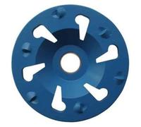 Plateau de Surfaçage PCD BIG BLUE GRINDER D.130 x Al. 25 mm x 6 PKD 3,4 mm - Epoxy, Peinture - Diamwood