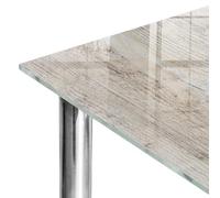 Plateau de Table 125x50 cm | Imprimé Décoratif | Résistant aux Rayures | Texture du bois | Verre Trempé | Plusieurs Tailles | Bords Polis | pour Table à Manger, Table Basse et Bureau