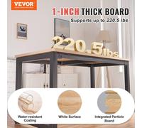Plateau de table, 70,9 po x 31,5 po x 1 po, capacité de charge de 220,5 lb, plateau de bureau universel en panneau de particules d'une seule pièce pour cadre de bureau debout électrique réglable en ha