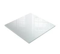 Plateau de Table Basse Carré Verre Trempé Dépoli Remplacement Petit 50 x 50 cm