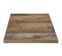 Plateau de Table Carré 600 mm - Effet Bois Vielli - Bolero - Mélamine600 Effet bois vielli G