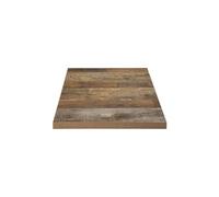 Plateau de Table Carré 700 mm - Effet Bois Vielli - - Mélamine