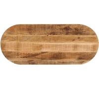 Plateau de table carré - Plateau de rechange ou plateau basculant en bois massif - Bois de manguier massif - Dimensions : 100 x 50 x 3,8 cm - Fabrication naturelle