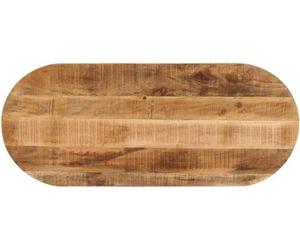 Plateau de table carré - Plateau de rechange ou plateau basculant en bois massif - Bois de manguier massif - Dimensions : 100 x 50 x 3,8 cm - Fabrication naturelle