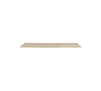 Plateau de table en chêne massif beige, FSC, pré-percé, raccord abouté, finition naturelle - Woood, Tablo - 220x90x4 cm