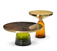Plateau de table en marqueterie de paille pour Bell Coffee Table ClassiCon - CLASSICON STROH COFFEE GOLD