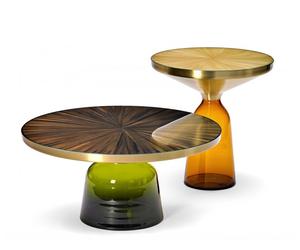 Plateau de table en marqueterie de paille pour Bell Coffee Table ClassiCon - CLASSICON STROH COFFEE GOLD