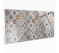 Plateau de Table En Trempé Verre Table Motif Mosaïque Avec Ornements 140x70
