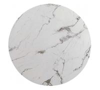 Kare Design Plateau de Table Schickeria Effet marbre Blanc Diamètre - 110cm