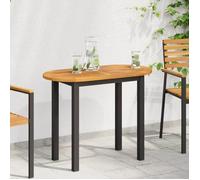 Plateau de table - Ovale - Bois massif d'acacia - 90x45 cm - Finition vernie