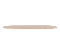 Plateau de table ovale en chêne massif beige clair, FSC, pré-percé, raccord bois abouté - Woood, Tablo - 220x90x2 cm