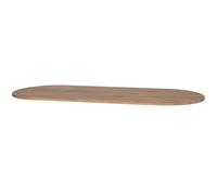 Plateau de table ovale chêne massif Woood Tablo Gris 2,4x220x90 cm