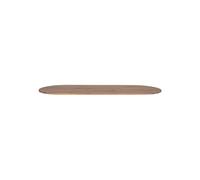 Plateau de table ovale en chêne massif beige, FSC, finition huile grise, pré-percé - Woood, Tablo - 220x90x2 cm