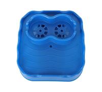 Plateau de Table pour Spa, Table d'appoint antidérapante réglable avec Trous de vidange, Porte-Boissons pour piscines, Baignoire Spa, matériau TPU 437g (Bleue)