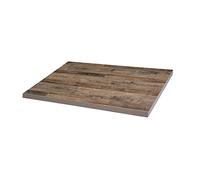 Plateau de table rectangulaire pré-percé Bolero urban foncé 700mm