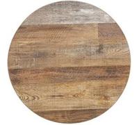 Plateau de Table Rond 600 mm - Effet Bois Vielli - Bolero - Mélamine Effet bois vielli G
